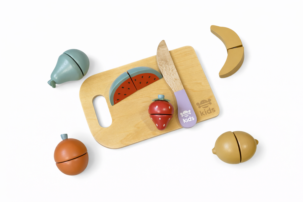 Set de fruits à découper en bois